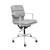 Padded Management Office Chair - Mid Back Desk Chair with Arm Rest, Swivel & Cushion Availability, Made of Poly-Cotton Fabric, Grey Fabric, Computer Chair