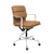 Padded Management Office Chair - Mid Back Desk Chair with Arm Rest, Swivel & Cushion Availability, Made of Faux Leather, Tan, Computer Chair