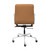 Padded Management Office Chair - Mid Back Desk Chair with Arm Rest, Swivel & Cushion Availability, Made of Faux Leather, Tan, Computer Chair