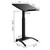Mobile Standing Desk with 45° Tilting Desktop, Portable Rolling Standing, Height Adjustable Sit Stand Foldable with Wheels, Mobile Desk Workstation for Home Office (Black, Small)