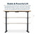 Classic Electric Standing Desk - Desk Height Adjustable Sit/Stand Desk - Dual Motor with Memory Presets, Stable T-Style Legs - Gaming or Home Office Workstation - 72”x30”, Reclaimed Wood