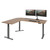 ComfortEdge 80x60 L-Shape Desk- desk Electric Electric Height Adjustable Corner Desk- Home Office Workstation - Walnut Top/Slate Legs (Ships in 3 Boxes)