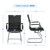 Leather Office Reception Chair Without Wheels Mid Back Ergonomic Guest Chairs for Conference Reception Room Waiting Room, Set of 2 Black