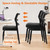 12PK Mesh Stacking Office Desk Chairs, Portable Stackable Bulk Waiting Room Armless Chair with Adjustable Back & Leather Seat for Guest Lobby Side School Church Conference Break, Black