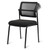 Mesh Stacking Office Desk Chairs, Portable Stackable Bulk Waiting Room Armless Chair with Adjustable Back & Fabric Seat for Guest Lobby Side School Church Conference Break, Black