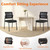 Mesh Stacking Office Desk Chairs, Portable Stackable Bulk Waiting Room Armless Chair with Adjustable Back & Leather Seat for Guest Lobby Side School Church Conference Break, Black
