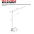 LED Desk Lamp with USB Charging Ports -  Stepless Dimmable Eye Caring Table Lamp for College Dorm Home Office, Foldable Small Bedside Lamp for Bedroom with Base White