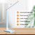 LED Desk Lamp with USB Ports,Touch Desk Lamps for Home Office with 5 Color Modes,3 Brightness Desk Light with Small Night Light,Reading Lamp Table Lamp for Bedroom Bedside Study Blue （with adapter）