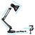 Metal Desk Lamp with Clamp, Swing Arm, Architect Adjustable Gooseneck Table Lamp, Clip Desk Lights for Home Office, Work, Study, Reading, E26 Base, Multi-Joint, Black