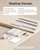 42" LED Desk Lamp for Home Office, Eye-Caring Desk Light with Adjustable 4-Segment Bar, 1800LM Bright, Remote, Architect Table Lamp with Base for Dual Monitors, Reading, Study, Workbench(White)