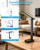 Small LED Desk Lamp Power Strip 5ft Extension Cord with 3 Outlets 4 USB Ports(2 USB C), 4 Modes, 5 Level Touch Lamp Study Reading Light, Home Office Bedroom College Dorm Room Essentials,Black