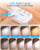 Small LED Desk Lamp Power Strip 10ft Extension Cord, 3 Outlets 4 USB Ports(2 USB C), 4 Modes, 5 Level Touch Lamp, Study Reading Light, Home Office Bedroom College Dorm Room Essentials, White