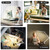 LED Desk Lamp with Slim Base - Adjustable Swing Arm Desk Light, Dimmable, Timer, Eye Protection, Memory Function, 1300LM, 12W, White
