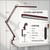Desk Lamp - LED Desk Light - 5 Color Modes X 11 Brightness Levels - Adjustable Swing Arm - Timmer & Memory Function - 12W Lamp for Desk - Red