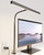 LED Desk Lamp for Office Home, Eye-Caring Desk Light with Adjustable Gooseneck, 12W Touch Control Dimmable Brightness, Architect Clamp Lamp with USB Adapter for Reading Study Workbench