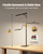 LED Desk Lamp for Home Office, Eye-Caring Desk Light with Base, 12W Touch Control 3 Colors Dimmable Brightness, Gooseneck Architect Lamp for Computer Monitor Reading Workbench, Black