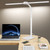 Desk Lamp with USB Charging Port for Home Office 24w Architect Remote Base Dual Task Led Light Modern 5 Color Modes Dimmable Adjustable Gooseneck Double Head Reading Drafting Eye Caring Tall Lamps