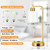 Industrial Table Lamps for Bedroom Set of 2 - Fully Dimmable Bedside Lamps with USB Ports and Outlet, Gold Nightstand Lamps with Opal Glass Shade for Living Room, Desk Lamps for Office Reading