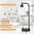 Industrial Bedroom Lamps for Nightstand Set of 2 - Fully Dimmable Bedside Lamps with USB A C Ports and Outlet, Black Table Lamps with Opal Glass Shade for Living Room, Desk Lamps for Office Reading