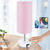 Desk Lamp with USB Port, Touch Control Desk Lamp with 3 Levels Brightness, Bedside Table Lamp with Round Pink Shade for Bedroom, Living Room, Dorm, Home Office