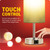 Bedside Lamp with USB Port - Touch Control Table Lamp for Bedroom 3 Way Dimmable Nightstand Lamp with Round Denim Fabric Shade for Living Room, Dorm, Home Office (LED Bulb Included)