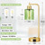 Industrial Green Table Lamps for Bedrooms Set of 2-3-Way Dimmable Desk Lamp with USB C+A Ports and Outlet, Gold Lamps with Green Glass Shade for Living Room