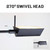 Dimmable LED Pharmacy Floor Lamp, 12W LED, Full Range Dimming, 360 Degree Swing Arms, Adjustable Heights, Standing Lamp for Reading, Sewing, and Craft, ETL Listed (Black)