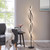 Modern Floor Lamp, 40W 3 Colors Stepless Dimmable and Color-Changing Bright Floor Standing Tall Lamp for Living Room,60" Unique Spiral Floor Lamp for Bedroom Office with Remote Black