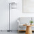 Floor Lamp for Living Room with 3 Color Temperatures LED Bulb, Standing Lamp Tall Industrial Floor Lamp Reading for Bedroom, Office (9W LED Bulb, Beige Lampshade Included) -Grey