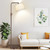 Dimmable Floor Lamp, 1000 Lumens LED Edison Bulb Included, Modern Arc Standing Tall Brown Floor Lamp for Living Room Bedroom Office Dining Room