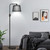 Dimmable Floor Lamp, 1000 Lumens LED Edison Bulb Included, Black Shade, Modern Arc Standing Tall Floor Lamp for Living Room Bedroom Office Dining Room