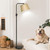 Dimmable Floor Lamp, 1000 LM LED Edison Bulb Included, Arc Floor Lamps for Living Room Modern Standing Lamp Tall Lamps for Living Room Bedroom-Champagne