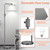 Dimmable Floor Lamp, 1000 Lumens LED Edison Bulb Included, Arc Floor Lamps for Living Room Modern Standing Lamp with Linen Shade, Tall Lamps for Living Room Bedroom Office Dining Room-Grey