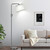 Dimmable Floor Lamp, 1000 Lumens LED Edison Bulb Included, Arc Floor Lamps for Living Room Modern Standing Lamp with Linen Shade, Tall Lamps for Living Room Bedroom Office Dining Room-Grey