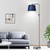Dimmable Floor Lamp, 1000 Lumens LED Edison Bulb Included, Brushed Nickel Arc Standing Tall Floor Lamp with Blue Shade for Living Room Bedroom Office Dining Room