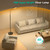 Floor Lamp, 18W Bright LED Floor Lamps for Living Room with Diamond-Surface, Stepless Adjustable Colors & Dimmer Standing Lamp with Timer, Remote & Touch Control, Reading Lights for Bedroom, Office