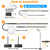 Floor Lamp, Adjustable Height Floor Lamps for Living Room Bedroom, 120 LED Super Bright Standing Lamp Remote Control Dimmable Gooseneck Tall Stand Reading Lamp for Office Craft, Black-RGB
