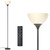 Floor Lamp, Remote Control with Stpeless Color Temperatures and Brightness, Torchiere lamp for Bedroom, Living Room, Bulb Included (Matte Black)