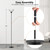 Floor Lamp, Remote Control with Stpeless Color Temperatures and Brightness, Torchiere lamp for Bedroom, Living Room, Bulb Included (Matte Black)