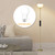 Floor Lamp, Remote Control with Stpeless Color Temperatures and Brightness, Torchiere lamp for Bedroom, Living Room, Bulb Included