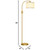 Upgraded Modern Arc Dimmable Tall Standing Floor Lamp with Linen Shade, 1200 Lumens LED Bulb Included, for Living & Reading Room, Bedroom, Office & Nursery, Gold