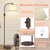Upgraded Modern Arc Dimmable Tall Standing Floor Lamp with Linen Shade, 1200 Lumens LED Bulb Included, for Living & Reading Room, Bedroom, Office & Nursery, Matte Brown