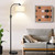 Upgraded Modern Arc Dimmable Tall Standing Floor Lamp with Linen Shade, 1200 Lumens LED Bulb Included, for Living & Reading Room, Bedroom, Office & Nursery, Matte Black