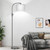 Upgraded Modern Arc Dimmable Tall Standing Floor Lamp with Gray Shade, 1200 Lumens LED Bulb Included, for Living & Reading Room, Bedroom, Office & Nursery, Gray