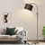 Upgraded Modern Arc Dimmable Tall Standing Floor Lamp with Black Shade, 1200 Lumens LED Bulb Included, for Living & Reading Room, Bedroom, Office & Nursery, Brushed Nickel