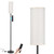 64'' Floor Lamps for Living Room with Remote Control and Stepless Dimmable Colors Temperature & Brightness, 9W Bulb Included(Beige Lampshade & Black Pole)
