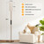 64'' Floor Lamps for Living Room with Remote Control and Stepless Dimmable Colors Temperature & Brightness, 9W Bulb Included(Beige Lampshade & Brown Pole)