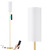 64'' Floor Lamps for Living Room with Remote Control and Stepless Dimmable Colors Temperature & Brightness, 9W Bulb Included(White Lampshade & Gold Pole)