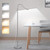 Bright Floor Lamp, 18W/2000LM Silver LED Floor Lamp with Double Head, Adjustable Gooseneck Dimmable Craft Light for Sewing Tatoo Puzzle，Eye Caring Reading Lamps for Living Room Bedroom Office