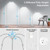 Bright Floor Lamp, 18W/2000LM Silver LED Floor Lamp with Double Head, Adjustable Gooseneck Dimmable Craft Light for Sewing Tatoo Puzzle，Eye Caring Reading Lamps for Living Room Bedroom Office